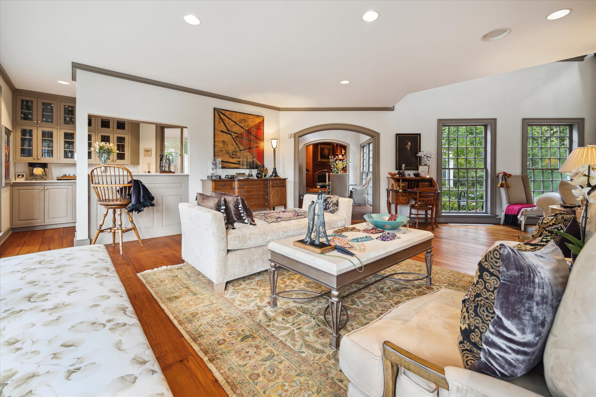 3971 Inverness Drive Houston, TX 77019 - Photo 18 of 50 a living room with fireplace furniture and a rug
