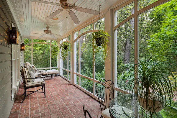 a outdoor space with furniture