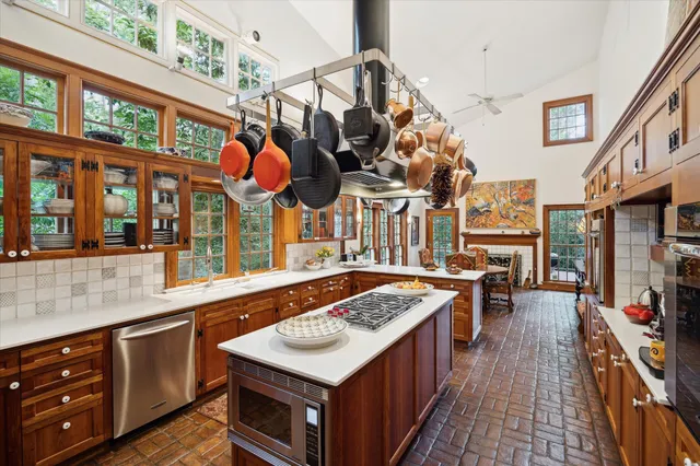 a group of people sitting on a street