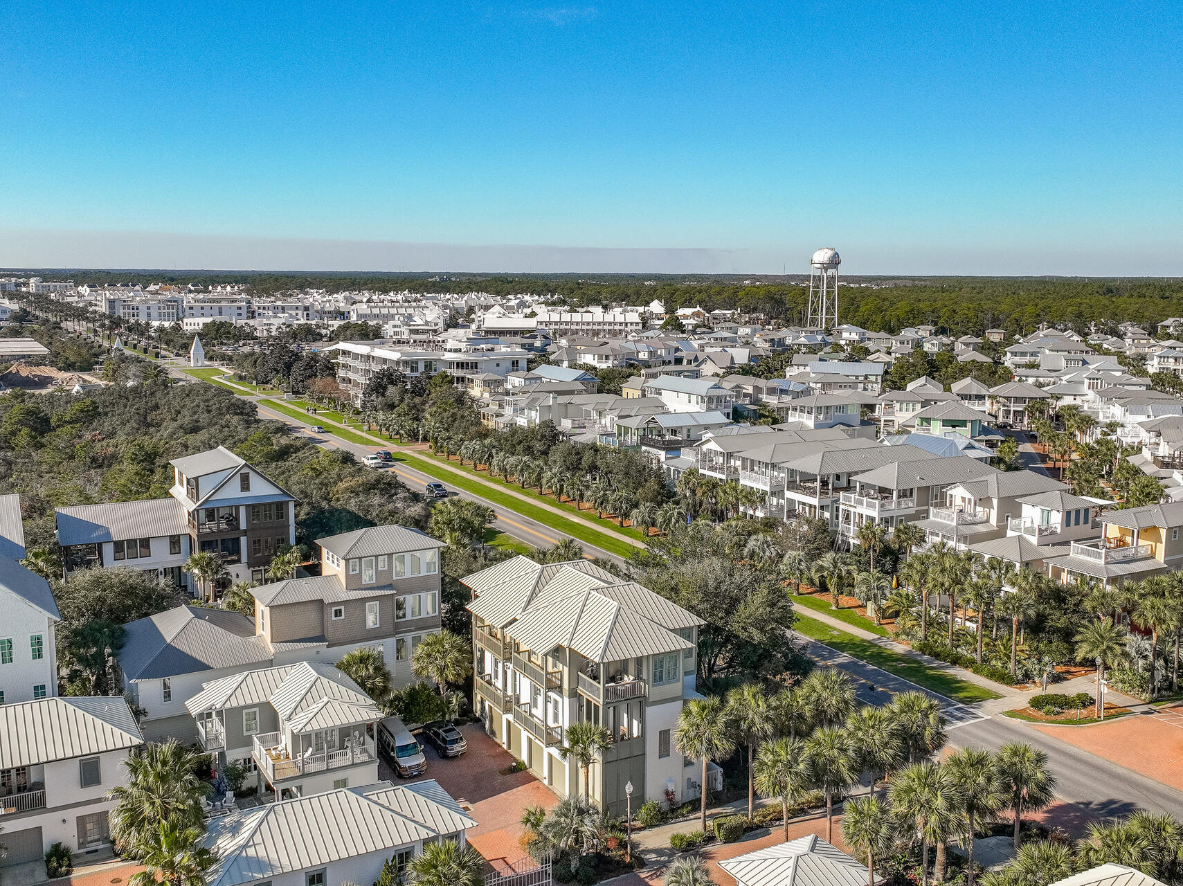 10140 East County Highway 30A, Unit 1 Inlet Beach, FL 32461 - Photo 47 of 54 an aerial view of residential building and lake