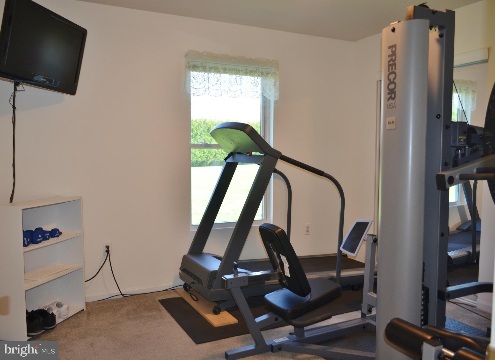 75 Fairhaven Road Tracys Landing, MD 20779 - Photo 13 of 30 a room with gym equipment and windows