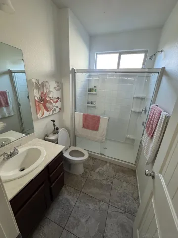 a living room with furniture potted plant and a window