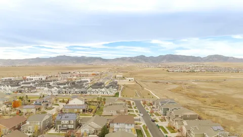 a view of a building with sitting area