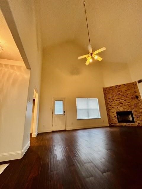 23915 Floragate Drive Spring, TX 77373 - Photo 22 of 25 a view of a livingroom with wooden floor and a ceiling fan