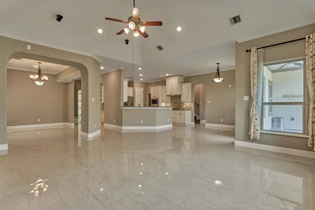 a view of livingroom with windows
