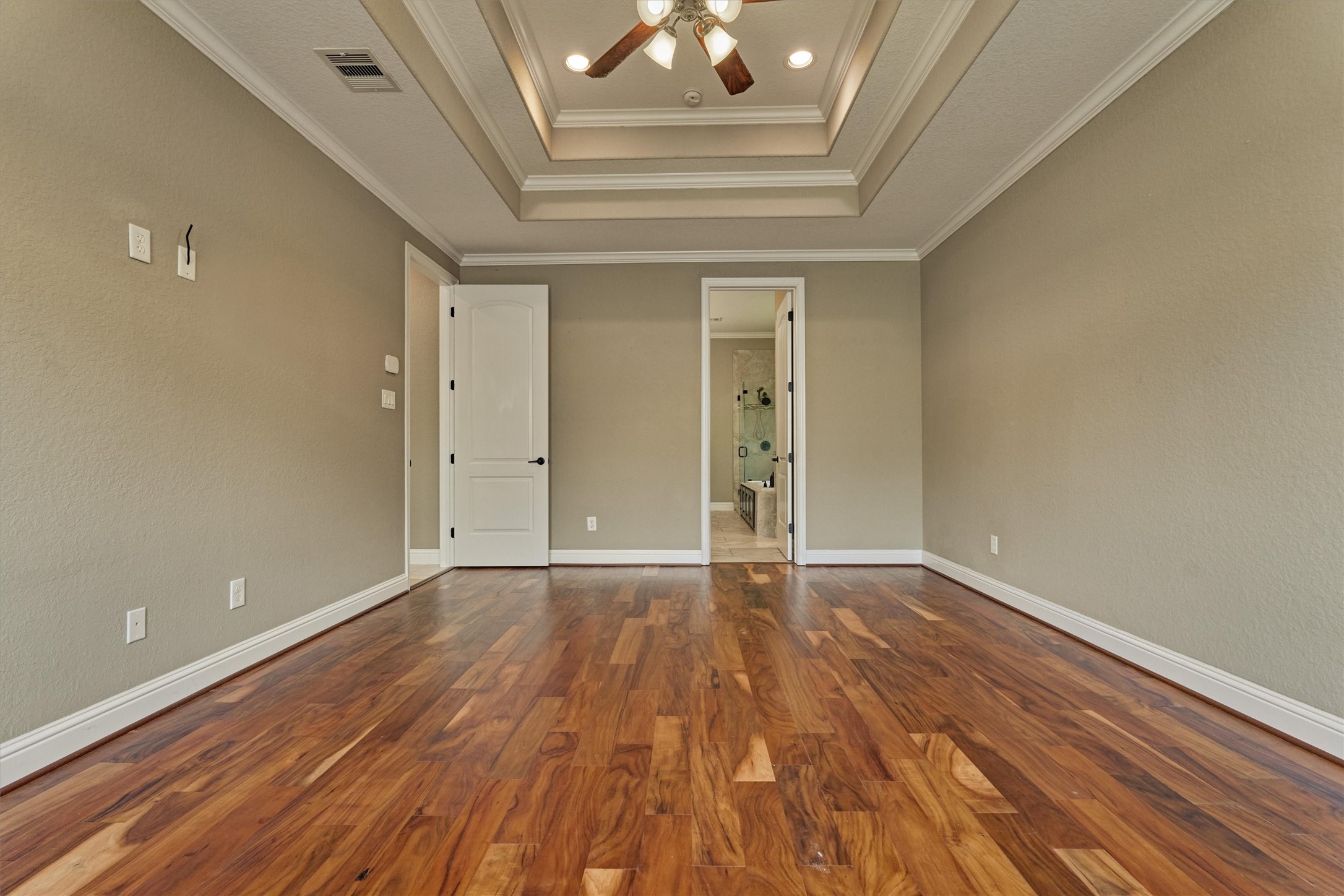 106 Bella Luce Shenandoah, TX 77381 - Photo 33 of 47 a view of an empty room with wooden floor and a window