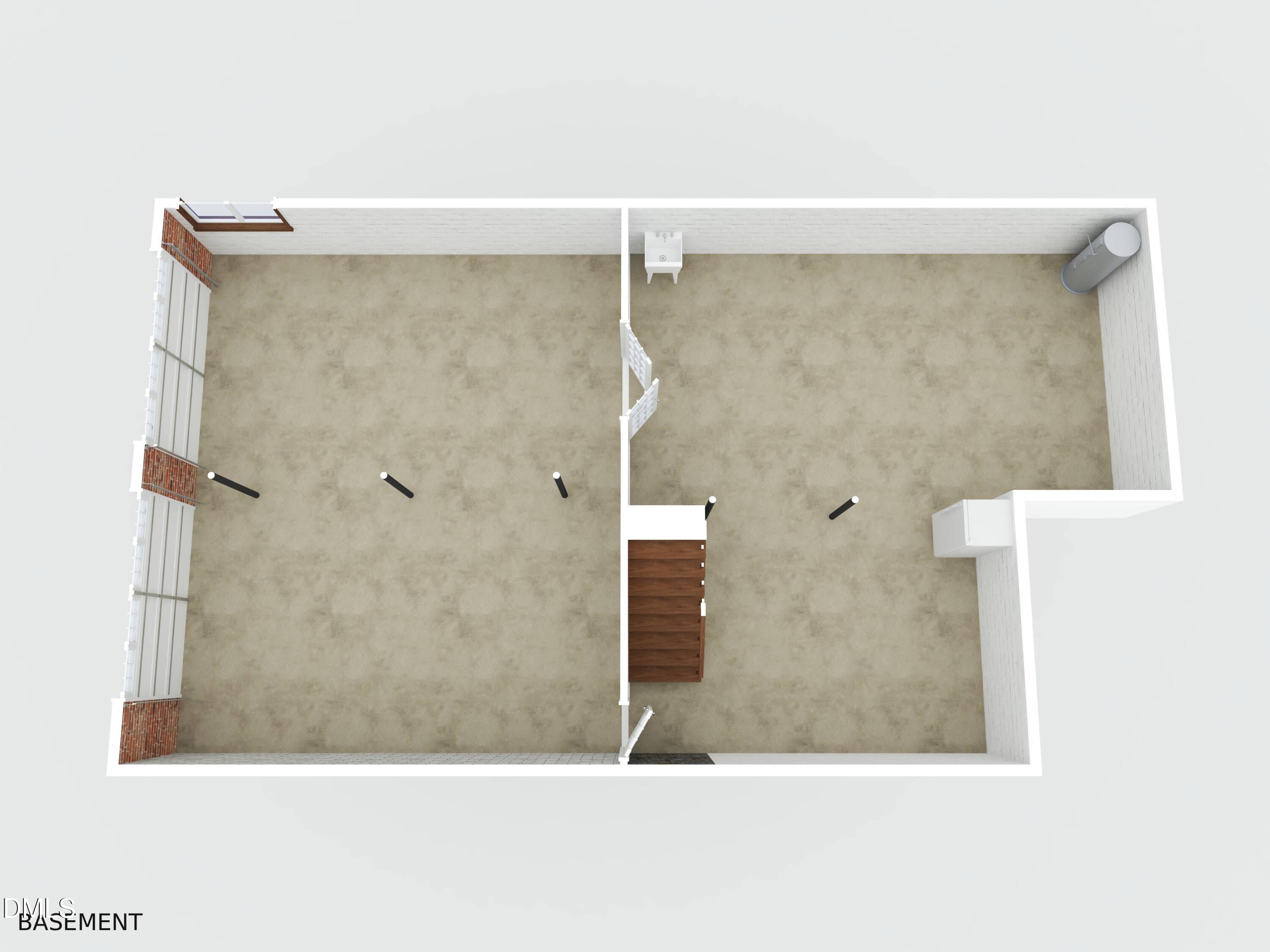 4704 Oak Park Road Raleigh, NC 27612 - Photo 62 of 62 3d Basement floorplan 1st_floor_4704_oak