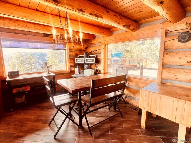 a outdoor view with a sitting space