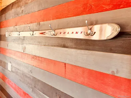 a view of a wooden floor and a living room