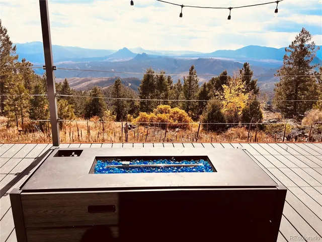 a view of a balcony with an outdoor space
