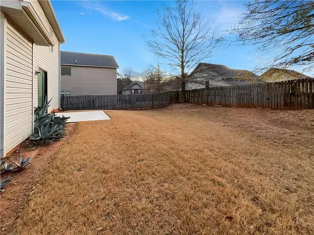 a backyard of a house