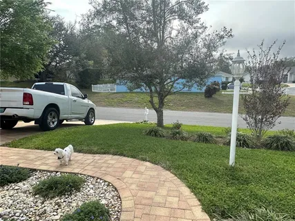 a view of a terrace with a bench