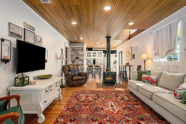 a view of a lake with a mountain in the background