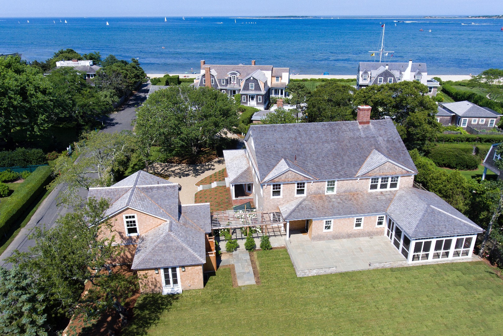 18 Starbuck Neck Road Edgartown, MA 02539 - Photo 5 of 19 Rear yard and ocean view