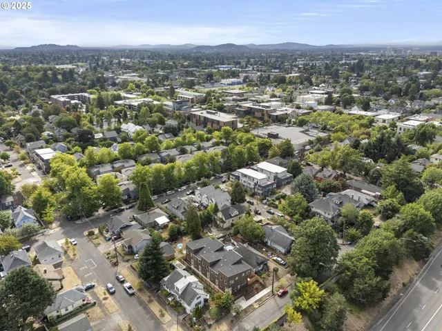 an aerial view of multiple house