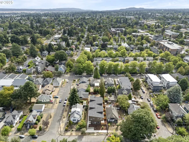 an aerial view of multiple house