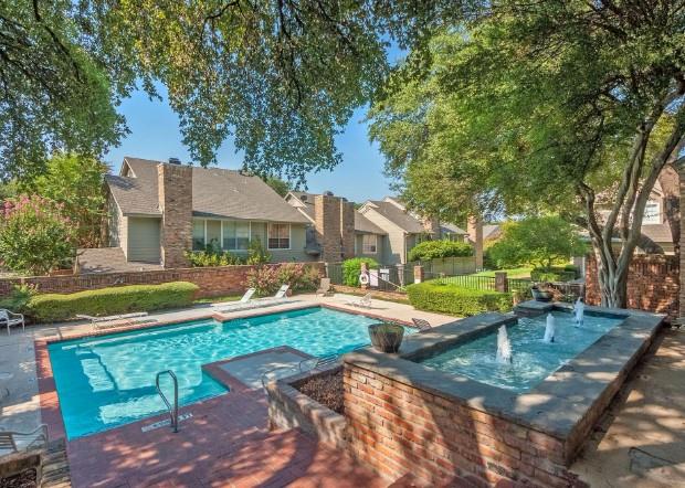 8557 Brittania Way Dallas, TX 75243 - Photo 13 of 18 Community pool with a patio area and a residential view