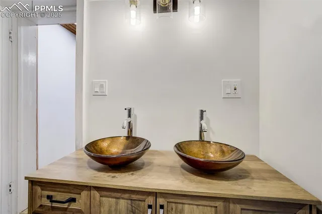 a view of a livingroom and a table