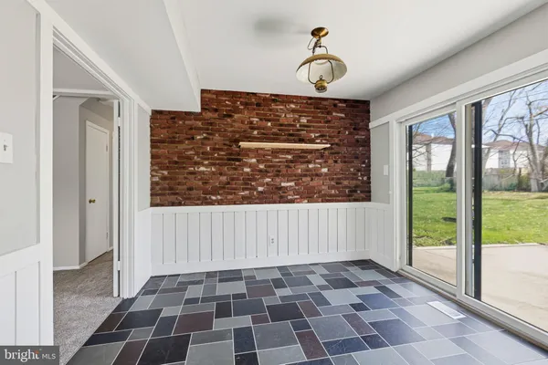 a view of a black and white checkered floor