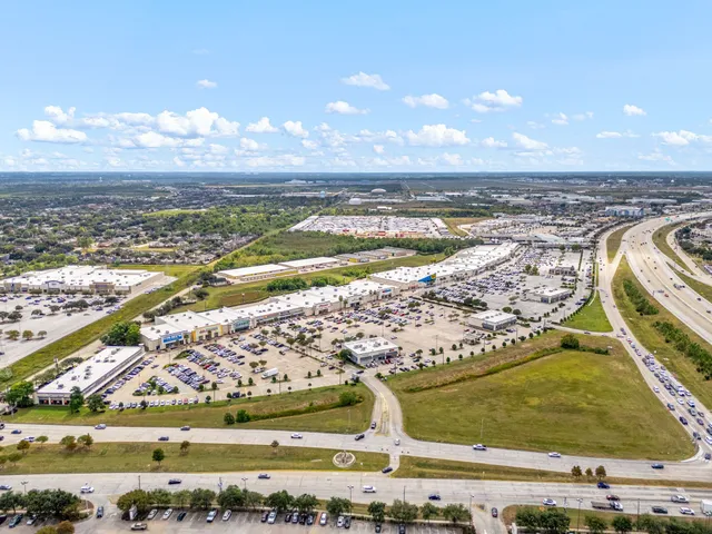 an aerial view of a city