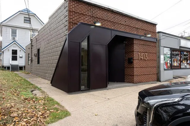 a view of a car garage