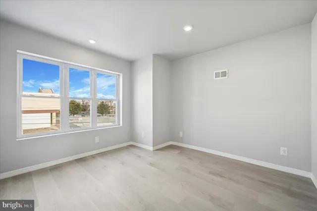 an empty room with a window