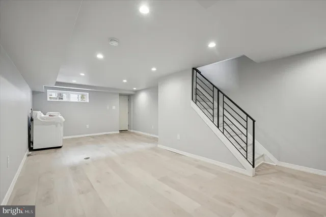 a view of a hallway with entryway