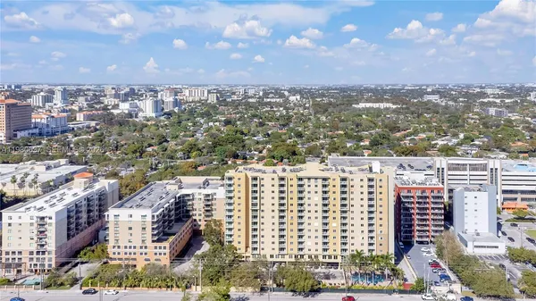 an aerial view of city