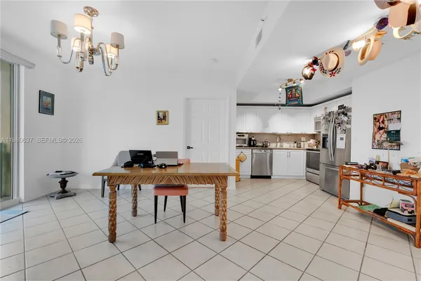 a work place with table and chairs