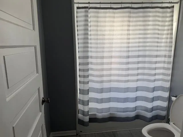 a view of bathroom with shower