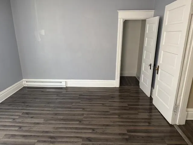 a view of wooden floor in a room