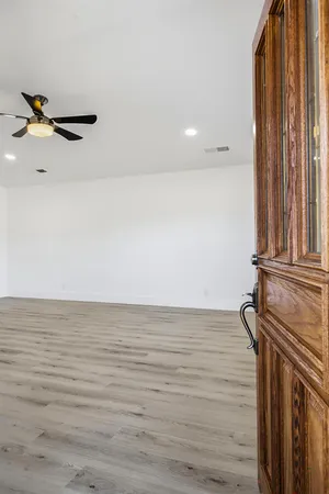 a view of a room with rack on the wall