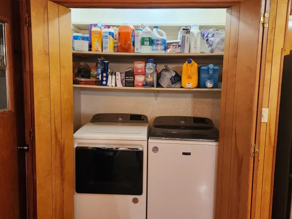 a view of washer and dryer