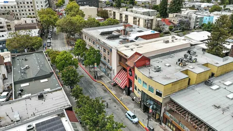 a picture of city view with outdoor seating