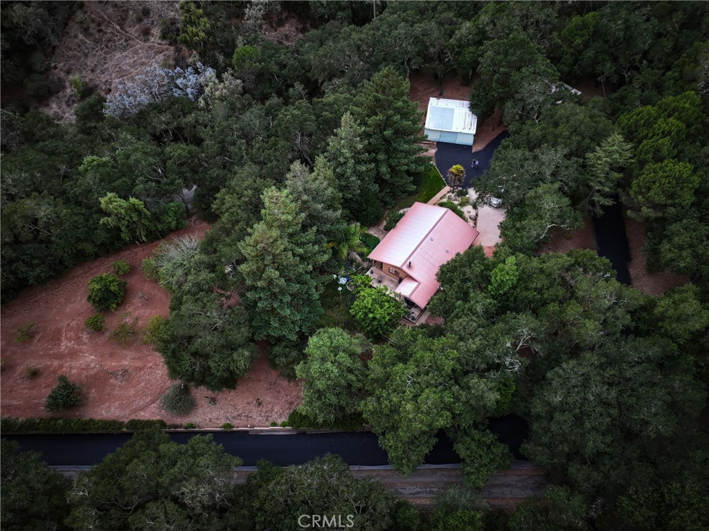 6650 Toro Creek Road Atascadero, CA 93422 - Photo 22 of 28 an aerial view of a house with a yard and garden