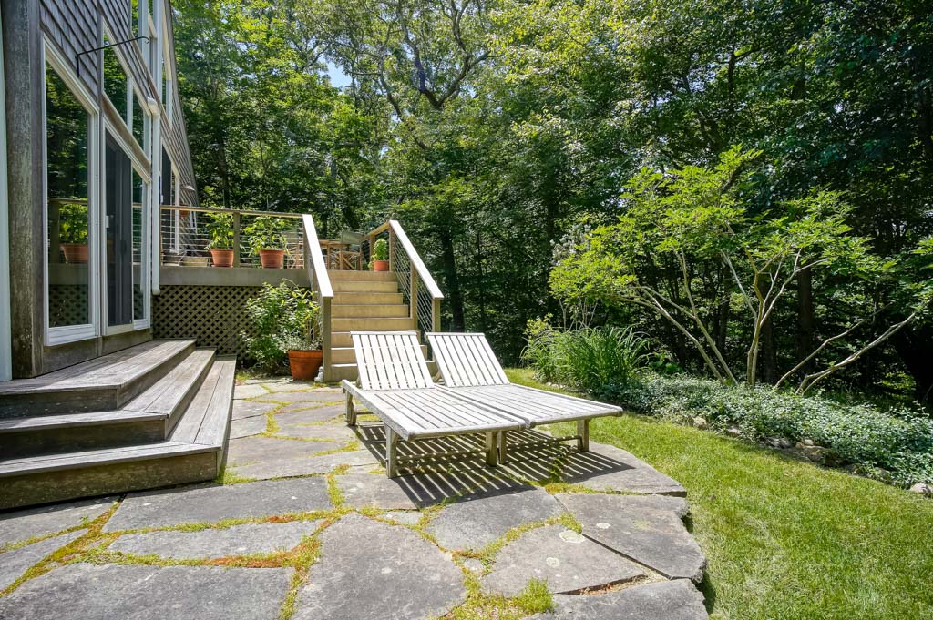 101 Longview Road West Tisbury, MA 02568 - Photo 28 of 45 outside patio with stairs to deck