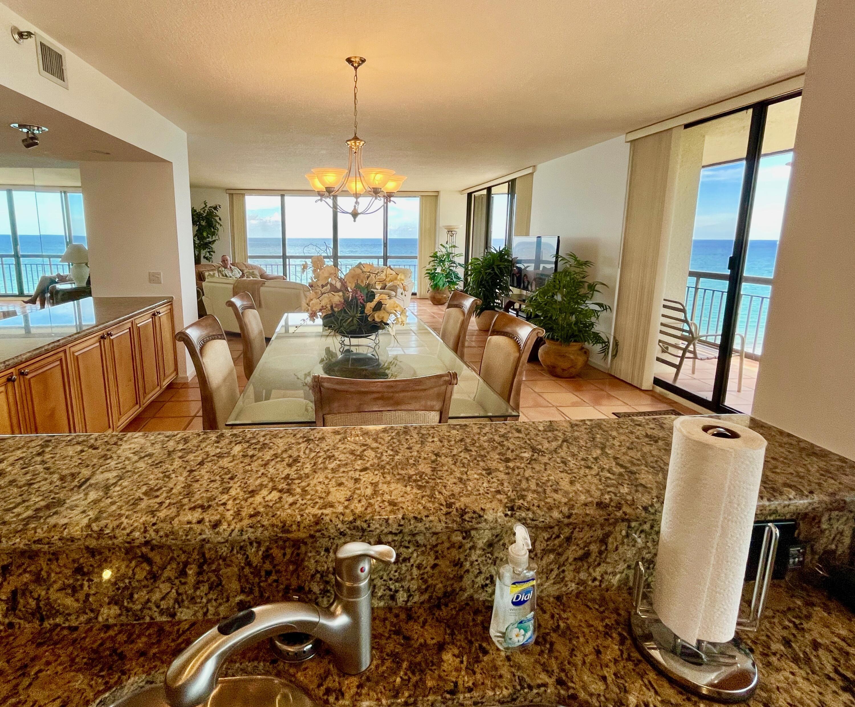 4000 North Ocean Drive, Unit 902 Singer Island, FL 33404 - Photo 15 of 52 LITCHEN OPEN TO LR VIEWS