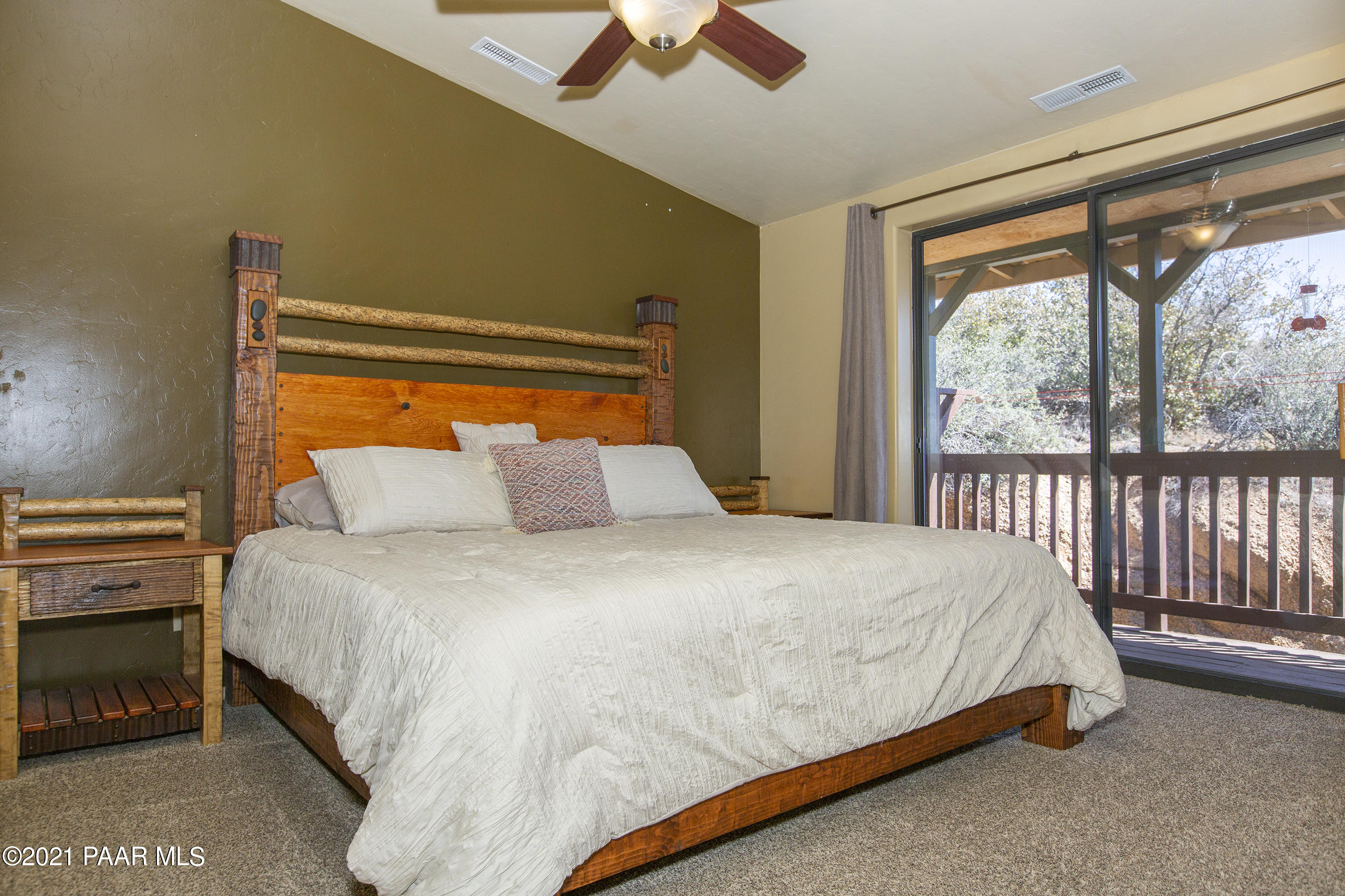 4560 West Old Stage Road Prescott, AZ 86305 - Photo 11 of 32 bedroom 1 with access to deck