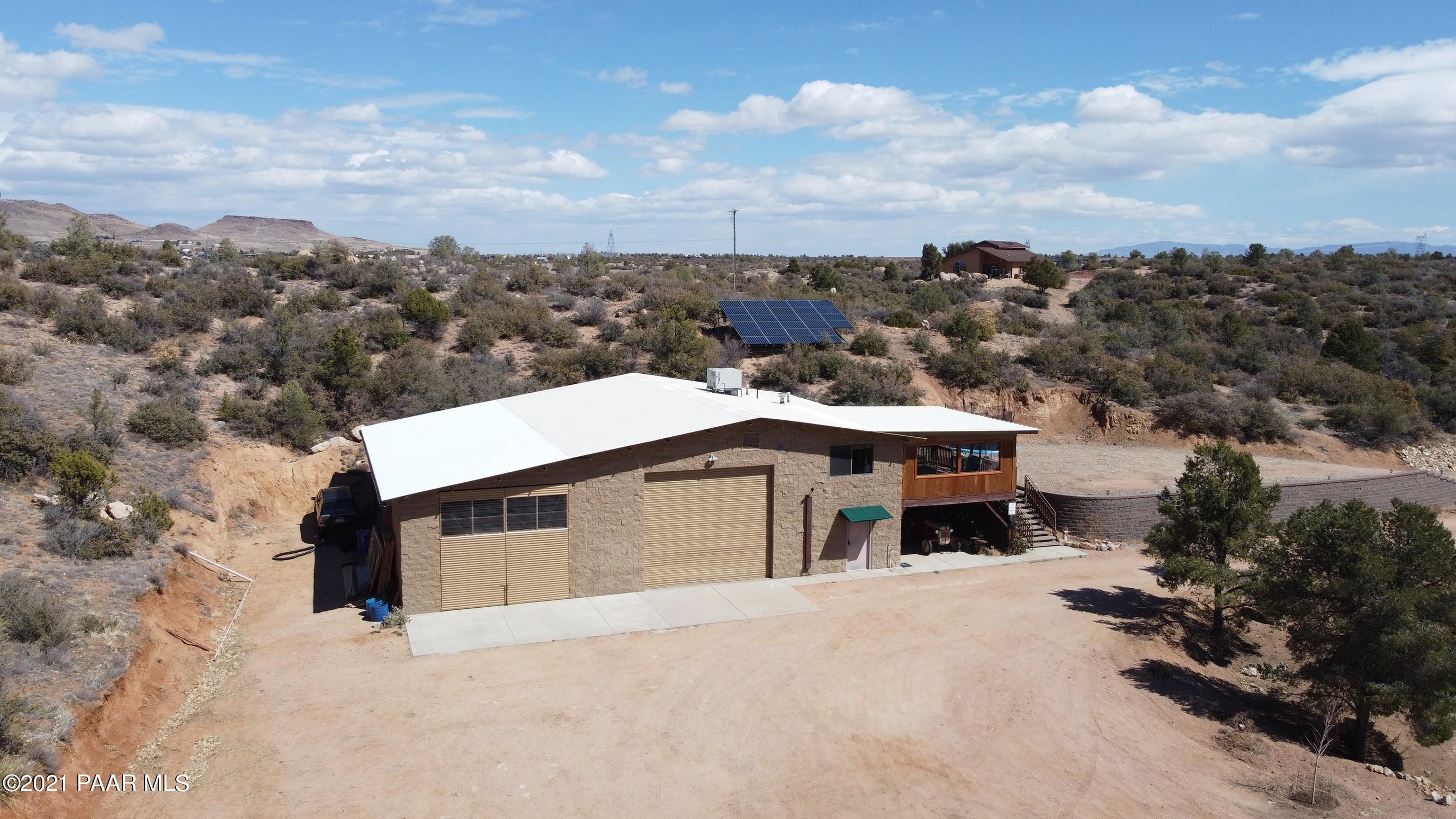 4560 West Old Stage Road Prescott, AZ 86305 - Photo 17 of 32 front of garage workshop and residence