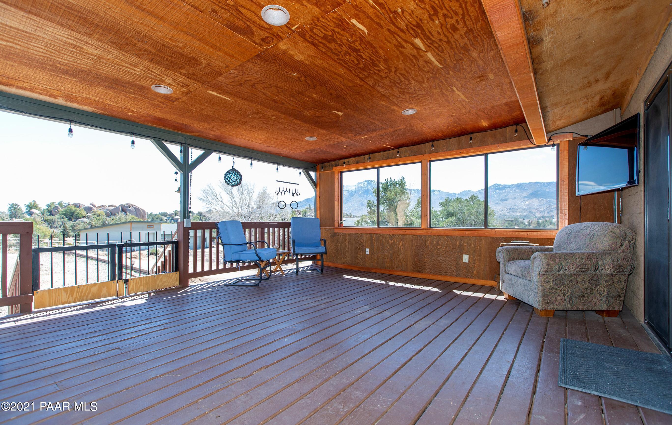 4560 West Old Stage Road Prescott, AZ 86305 - Photo 5 of 32 covered deck with huge views
