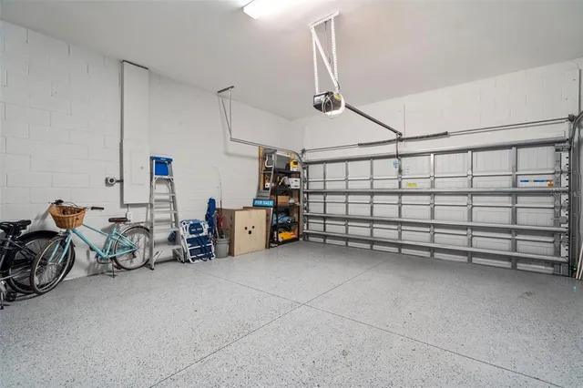 a view of a water with a building in the background