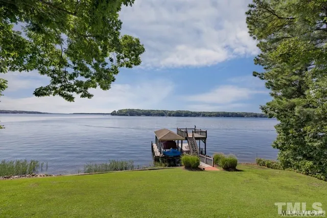 a view of a terrace with a garden