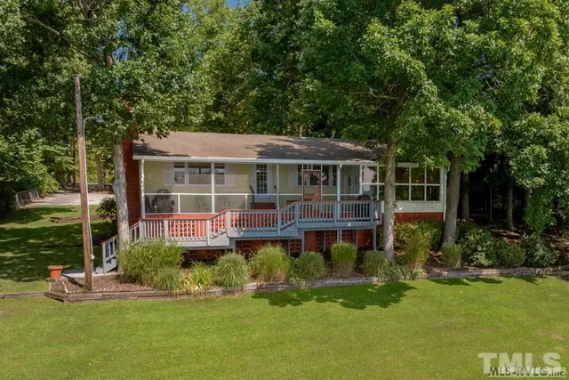 a view of a house with a garden