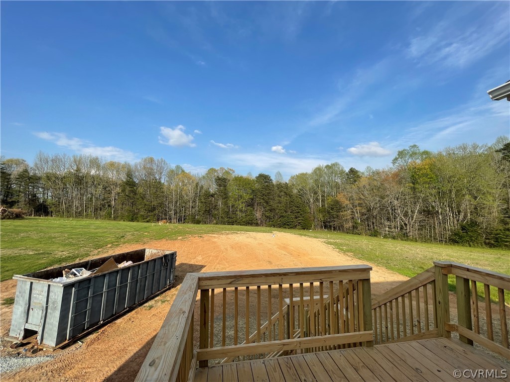3324 Three Chopt Road Gum Spring, VA 23065 - Photo 20 of 43 a view of a wooden deck with mountain view