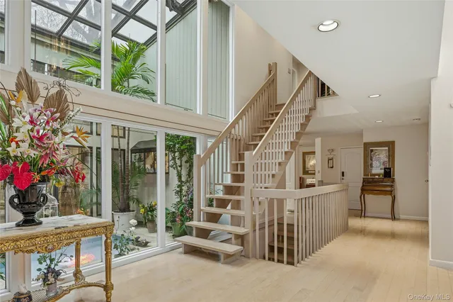 a view of front door with outdoor seating