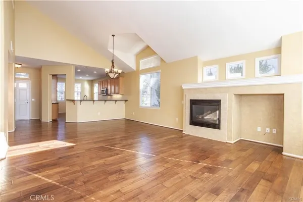 a view interior of a house an empty room and wooden floor