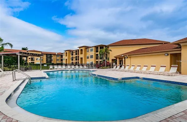a view of swimming pool with outdoor space