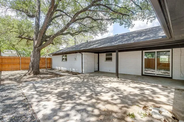 a backyard of a house