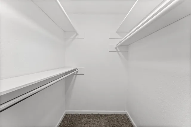 a view of small space with racks on the wall