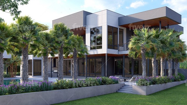 27539 South Lazy Meadow Way Spring, TX 77386 - Photo 27 of 31 Architectural Elevation & Floor Plan for a 7,023 SF Modern Estate and 752 SF Casita are available upon request.